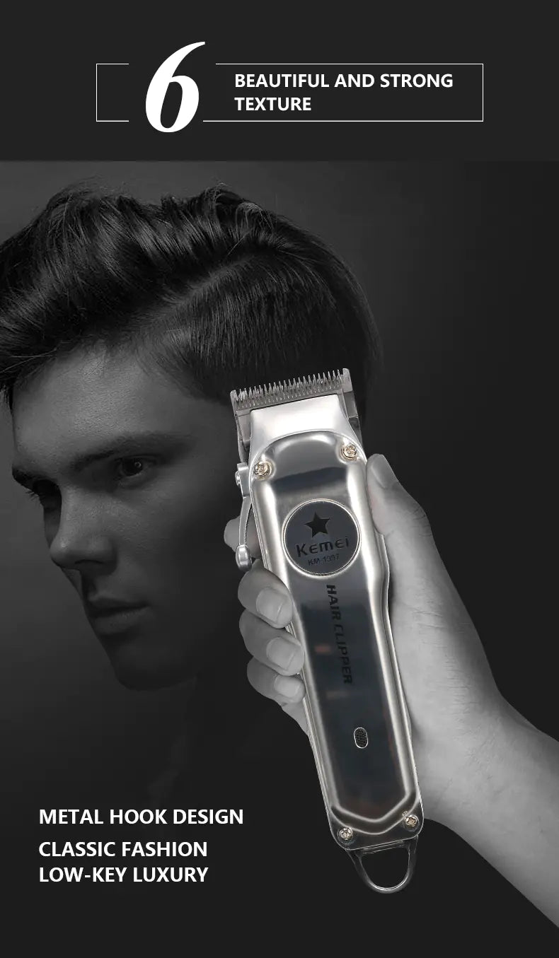 Kemei Cortapelos Eléctrico Recargable para Hombres Professional