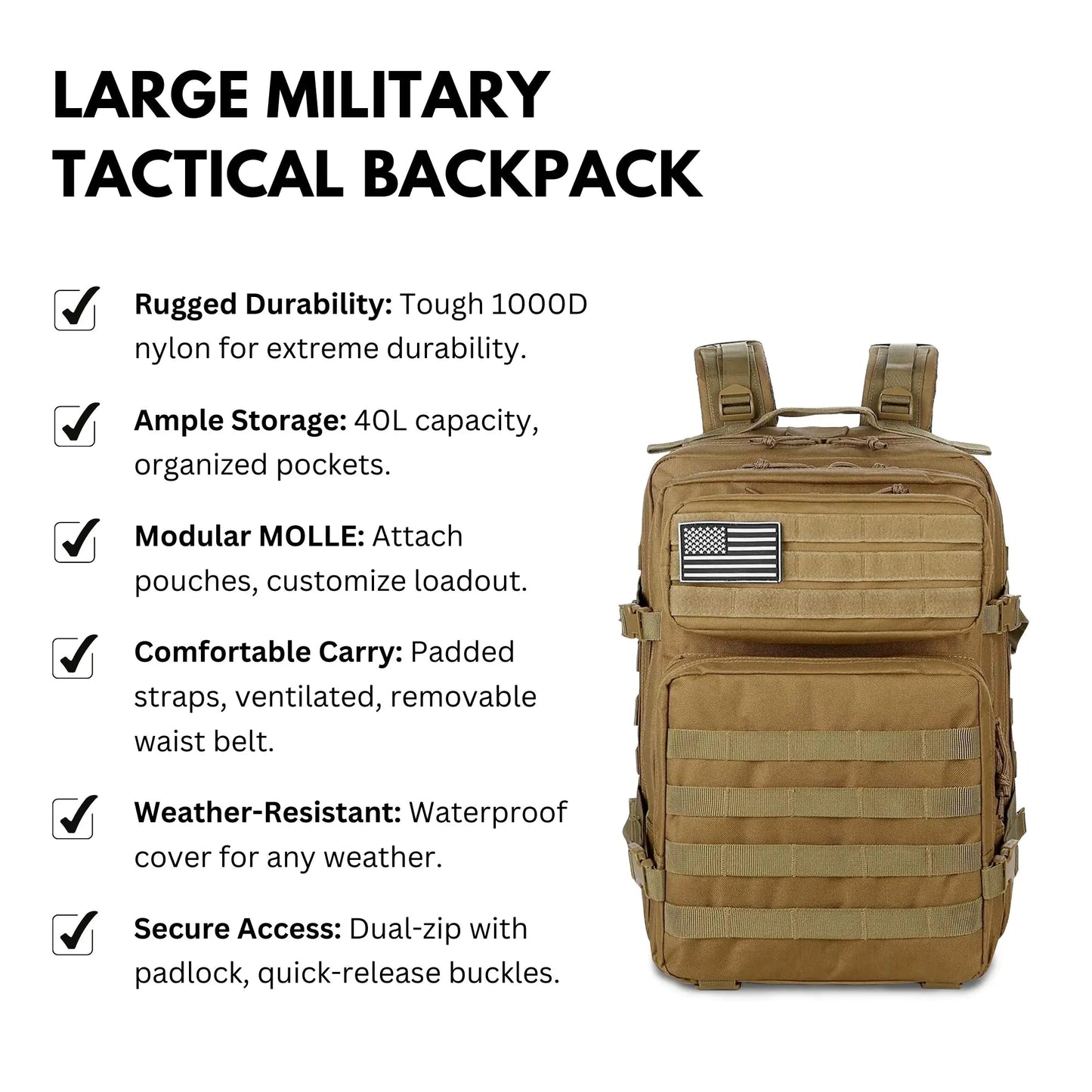 Mochila Táctica Militar Grande
