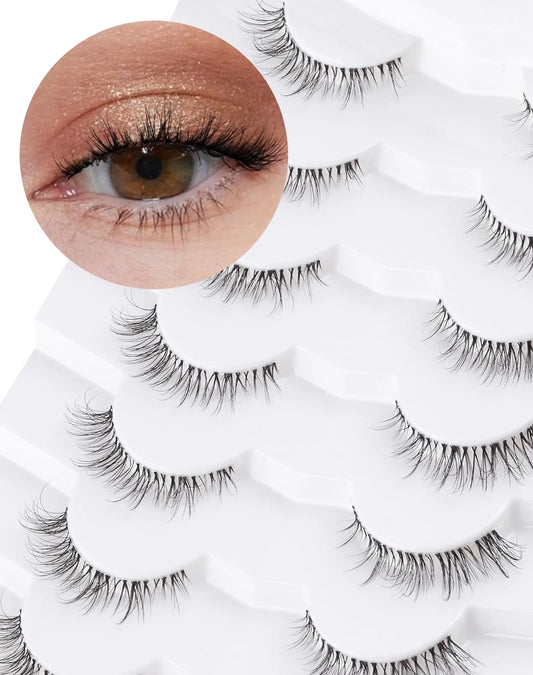Natural Lashes Mink Natural Eyelashes False Eyelashes Natural Look False Lashes Wispy Eye Lashes Cat Eyelashes Fake Lashes KD292