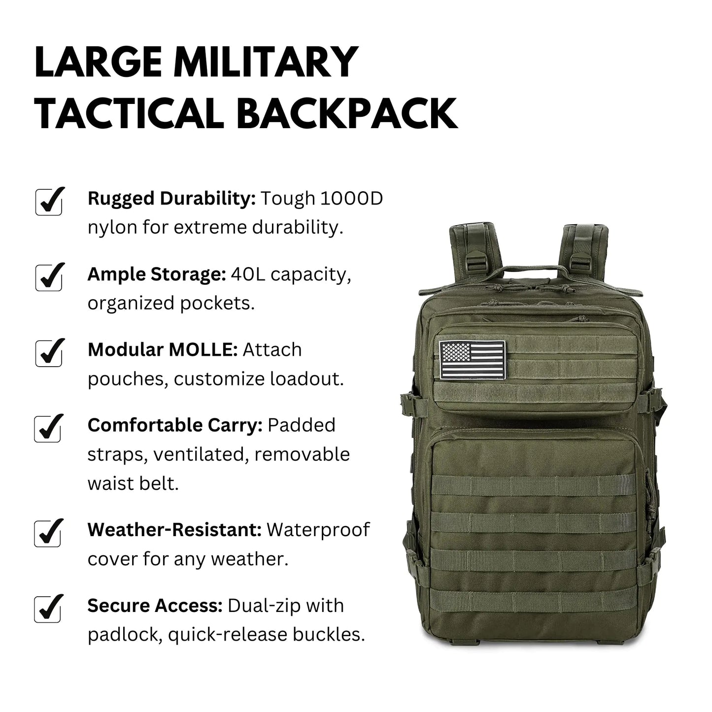 Mochila Táctica Militar Grande