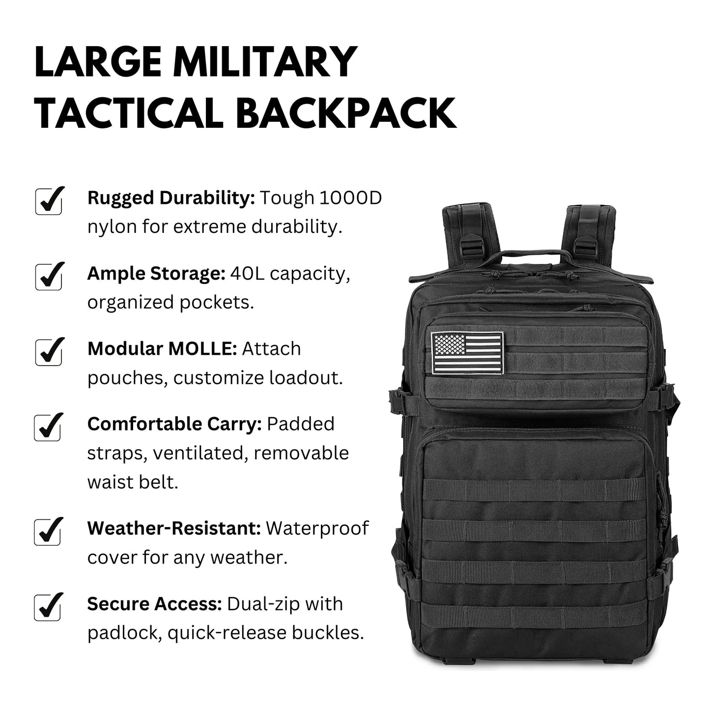 Mochila Táctica Militar Grande