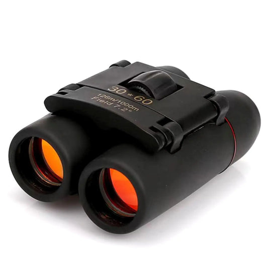 Portable Mini Binoculars30x60 Zoom Wide View Angle Folding Binoculars Telescope with Low Light Night Vision for OutdoorBird WatchingCampingHikingTraveling and Mountaineering